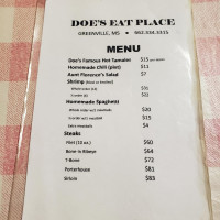 Doe's Eat Place menu