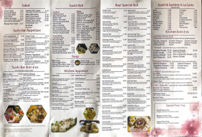 Kuyi Sushi Japanese menu