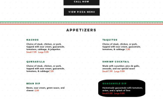 U-kneada Burrito Pizza menu