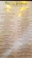 Front Porch Market And Grill menu