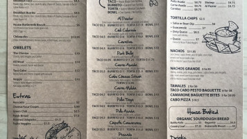 Taco Cabo menu