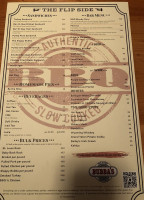 Bubba's Bar-b-que Restaurant menu