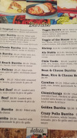 Casita De Oro menu