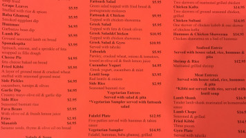 Cleopatra Grill And Hummus menu