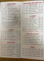 Fire King menu