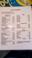 Double D's Cafe menu