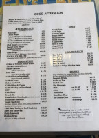 Double D's Cafe menu