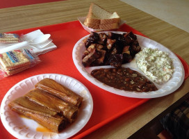 Hicks Tamales Bbq Shop food