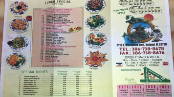 Grand China menu