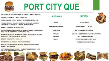 Port City Que menu