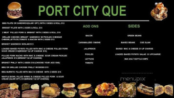 Port City Que menu