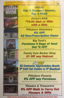 Pittsboro Pizza Shoppe menu