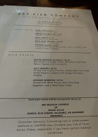 E&s Fish Company menu