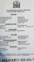 Bradley's Pit Bbq Grill menu