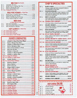 China King menu