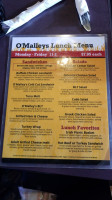 O'malleys Sports Pub Grill menu