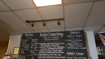 Kickin Wings menu