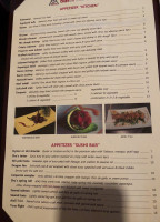 Shu's Sushi Grill menu