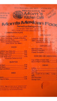 Mom's Kitchen Cafe menu