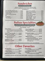 Pizza Barn menu