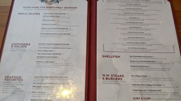 Anthony's At The Old Mill District menu