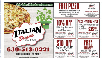 Italian Dreams Pizza Pasta food