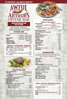 Awful Arthur's Oyster menu