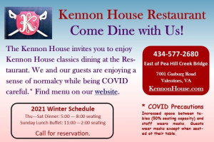 Kennon House menu