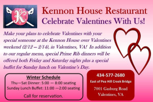 Kennon House menu