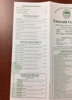 Emerald Garden menu