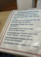 Bangkok Thai menu