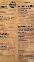 Republic Kitchen+taphouse menu