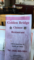 Golden Bridge Chinese menu