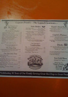 Capt'n Franks menu