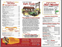 Capt'n Franks menu