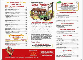 Capt'n Franks menu