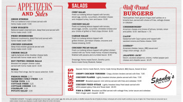 Spanky's menu