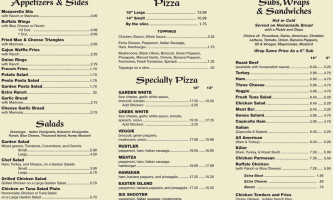 Garden Deli Pizzeria menu