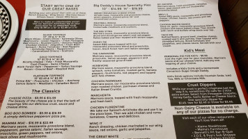 Big Daddy's Pizzeria menu