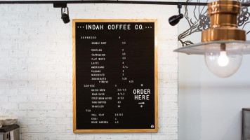 Indah Coffee menu