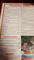 El Centinela menu