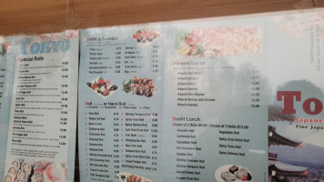 Tokyo menu