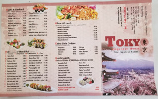 Tokyo menu