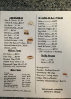 Clear Spring Creamery menu