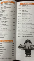 Tokyo Grill menu