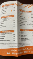 Tokyo Grill menu