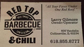 Red Top Barbeque Chili food