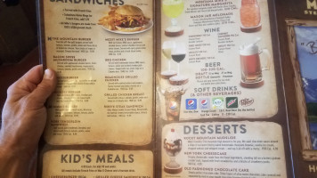 Montana Mike's Steakhouse menu