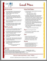 Ck Café menu