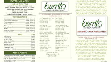 Burrito Parrilla Mexicana Wc menu